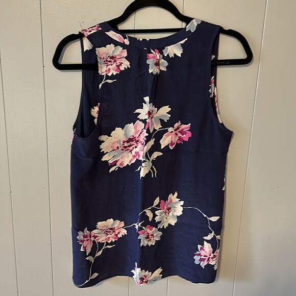 Joie Silk Navy Floral Tank Size Small - Picture 2 of 2
